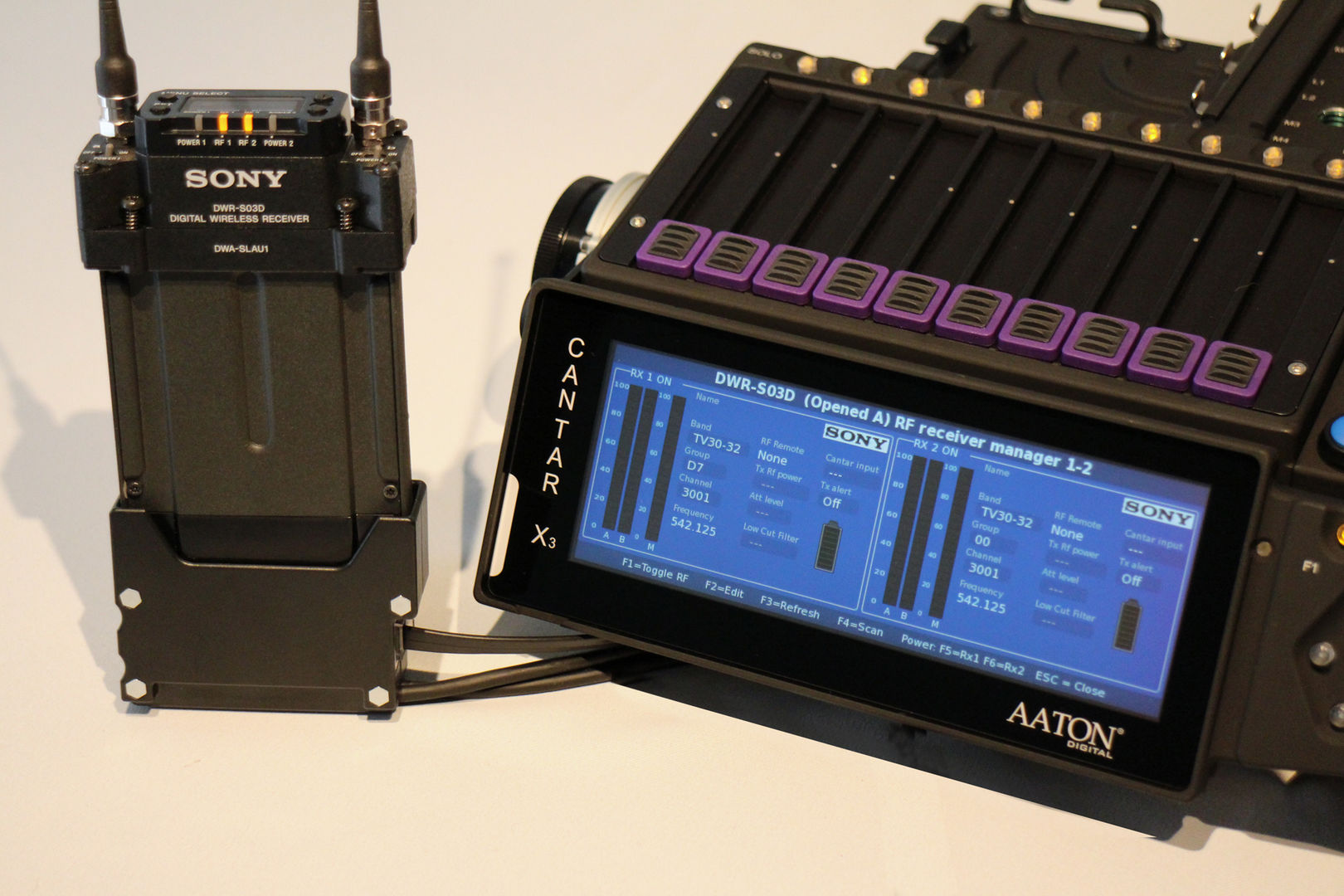 Aaton-Digital integrates CantarX3 HYDRA system with the SONY digital audio transmission system at IBC2019