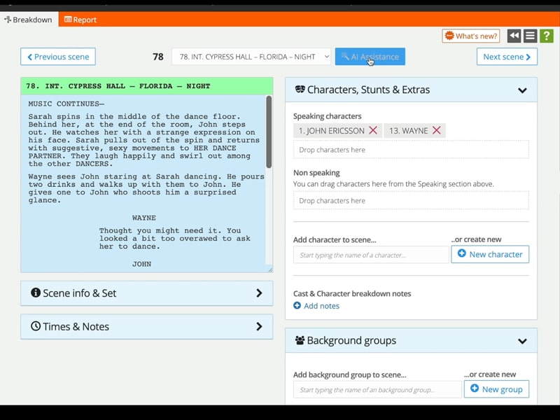 AI Script Breakdown